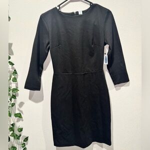 Old Navy Classic Black 3-Quarter Length Sleeve Dress